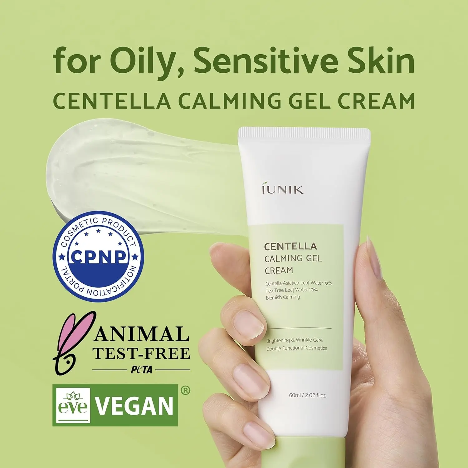 Picture of Iunik Centella Calming Gel Cream for Brightening & Wrinkle Care 60 ml