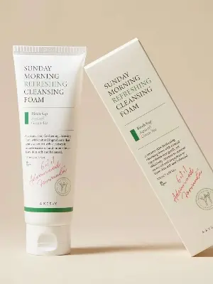 Picture of AXIS-Y Sunday Morning Refreshing Cleansing Foam 120ml / 4.05 fl. oz | Gentle Foaming Facial Cleanser | Moisturizing Cleanser, Birch Sap, Aquaxyl, Korean Skincare