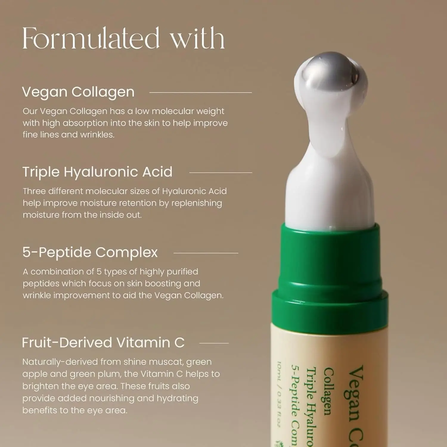 Picture of AXIS-Y Vegan Collagen Eye Serum - K Beauty Triple Hyaluronic Acid & Peptide Collagen Serum Improve Skin Elasticity, Reduce Fine Lines & Dark Circles - Vegan Korean Skin Care Eye Cream