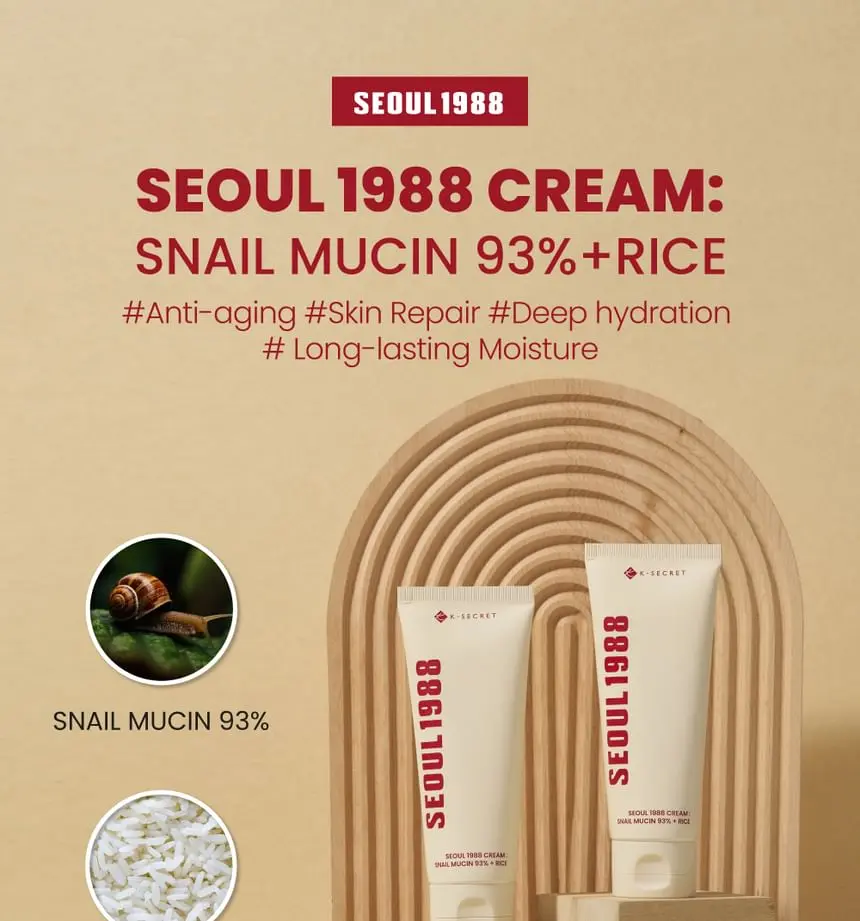 Picture of KSECRETSEOUL 1988 Cream  Snail Mucin 93% + Rice 100ml