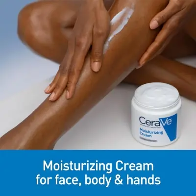 Picture of CeraVe Moisturising Cream Pot with 3 Essential Ceramides and Hyaluronic Acid for Dry to Very Dry Skin 340g