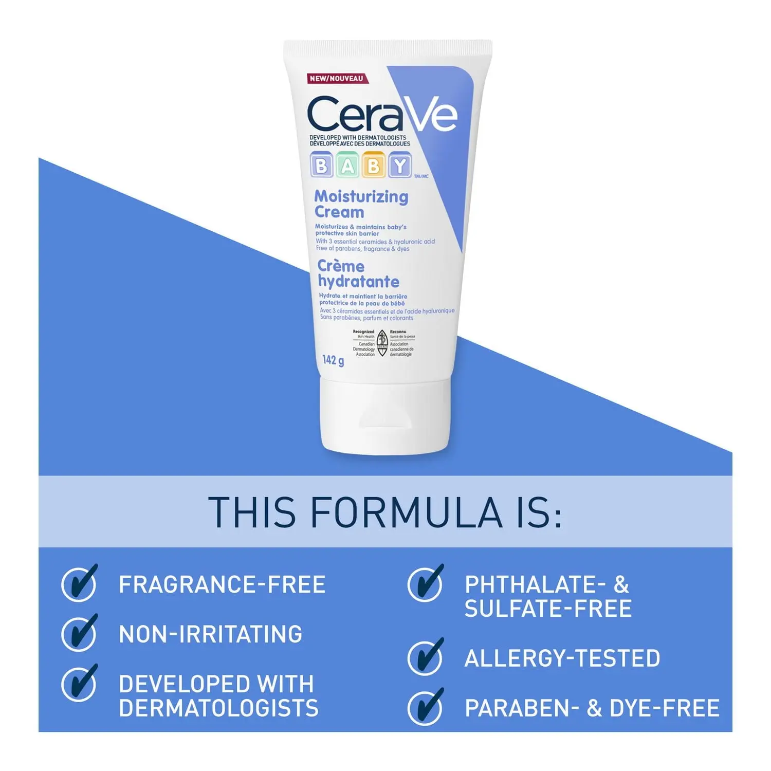 Picture of CeraVe Baby Moisturizing Cream with Hyaluronic Acid (142g)