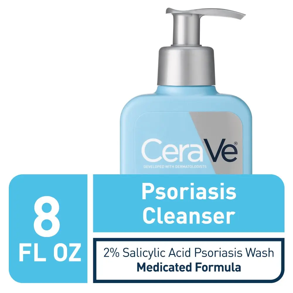 Picture of CeraVe Cleanser for Psoriasis Treatment, With Salicylic Acid for Dry Skin Itch Relief & Latic Acid for Exfoliation, Fragrance Free & Allergy Tested,  237ml
