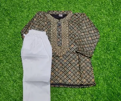 Picture of Fasionable indians  colour baby print  panjabi