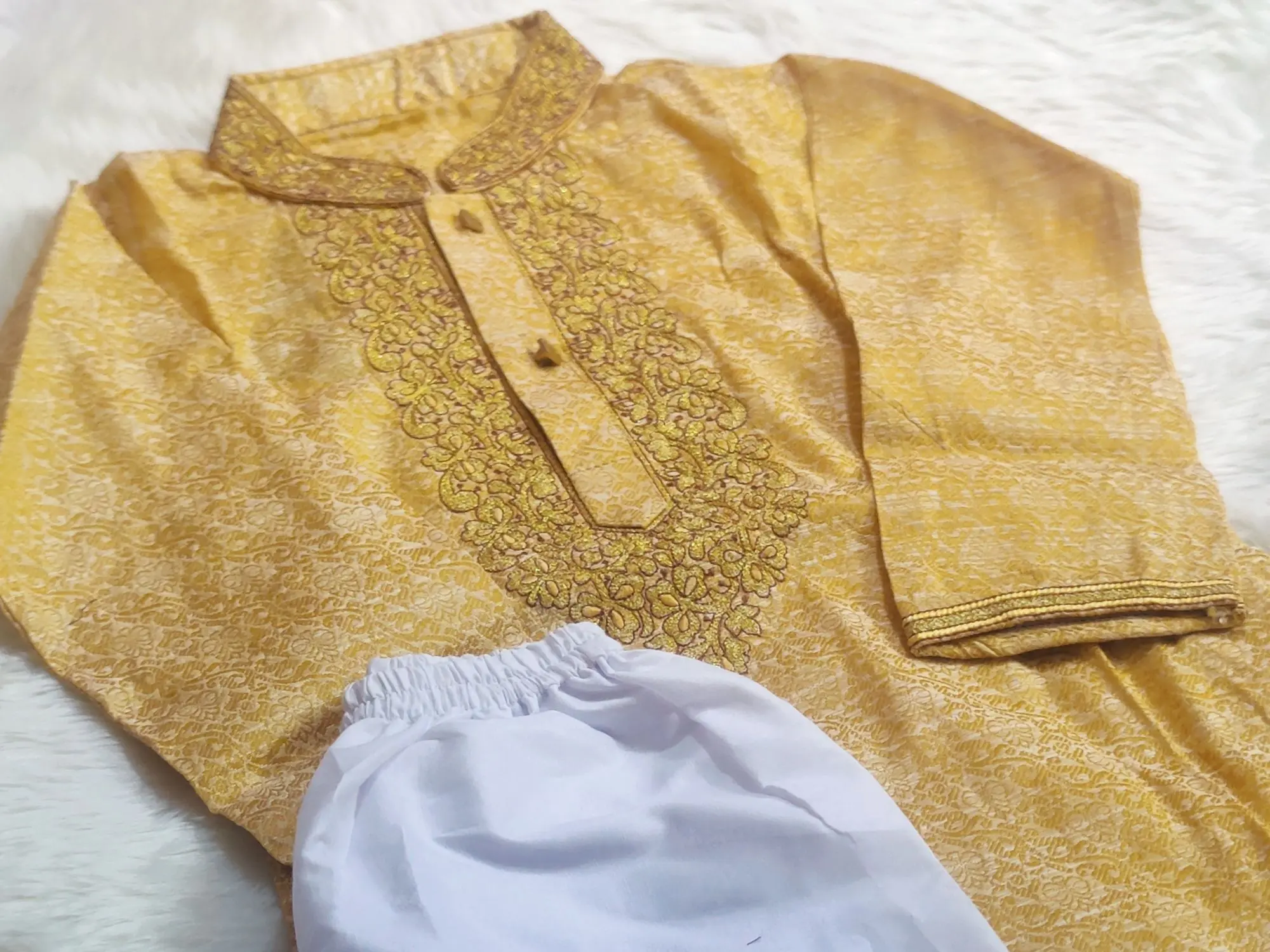 Picture of fasionable indian karchupi design boys panjabi