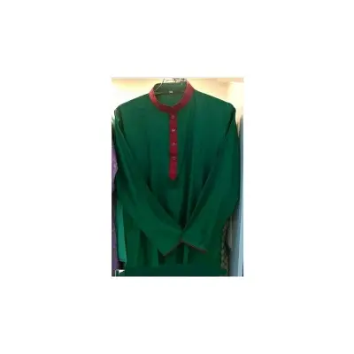 Picture of Mens bottle green semilong panjabi