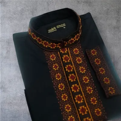 Picture of Eid special said work Slim fitinig new premium panjabi for mens