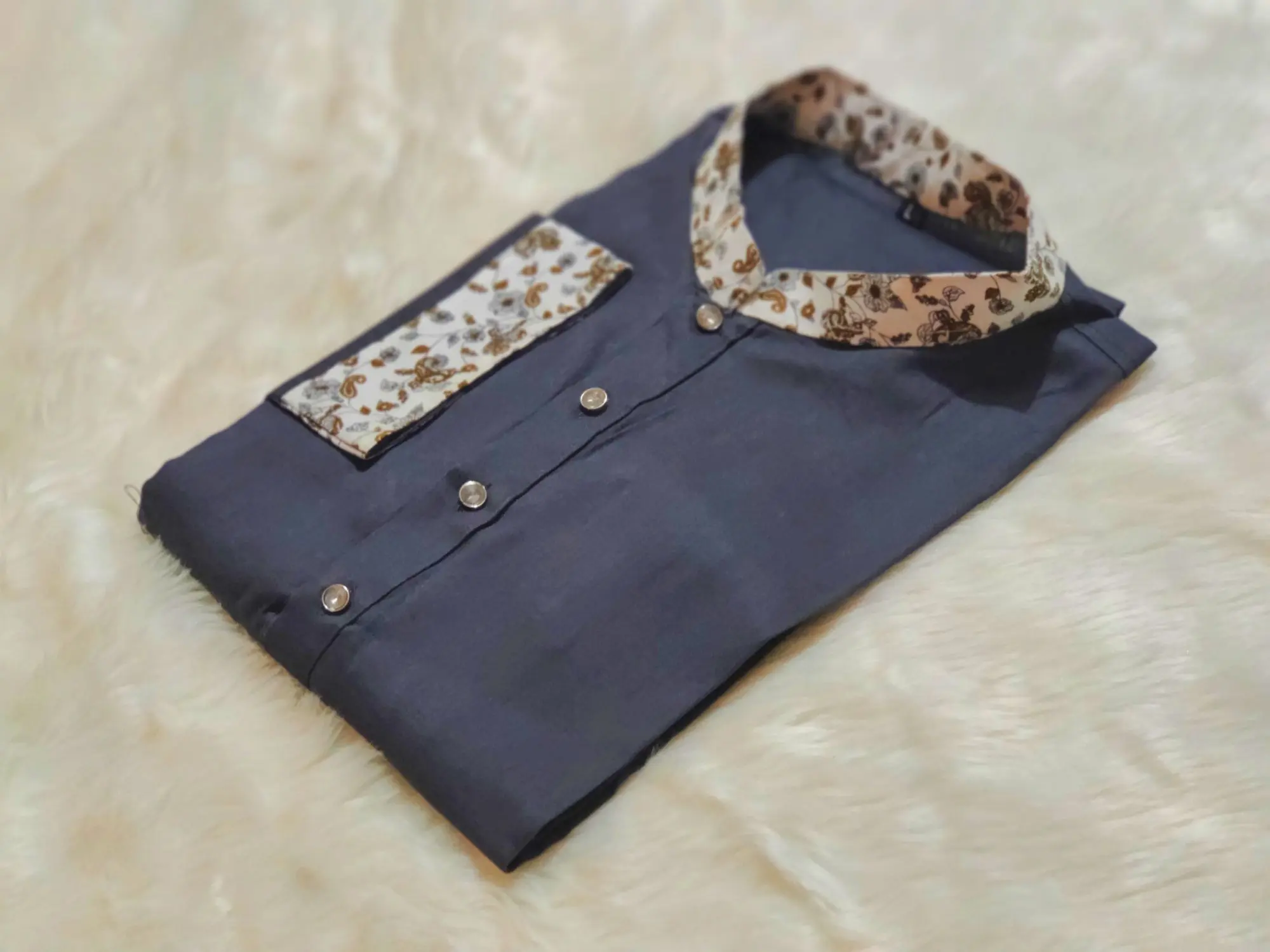 Picture of Eid special solid colour new desing semilong fasionable cotton panjabi