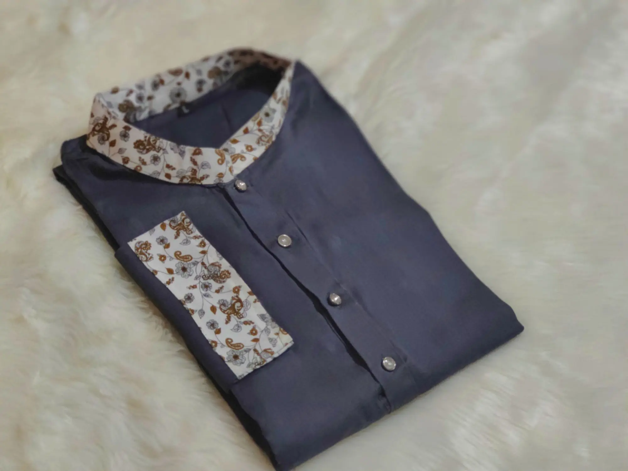 Picture of Eid special solid colour new desing semilong fasionable cotton panjabi