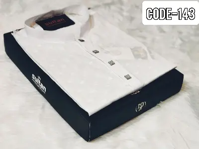 Picture of Eid special dhuti febrics white colour super cotton semilong  mens kurtas/ panjabi