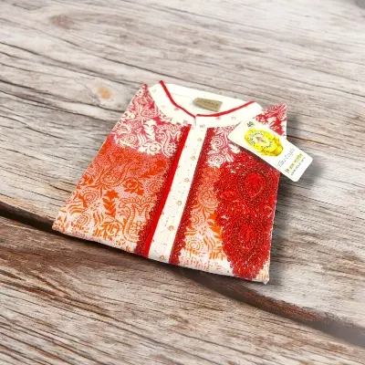 Picture of Premium mens solid colour gorgeous design indian soft cotton পাঞ্জাবি for boisakh SPECIAL