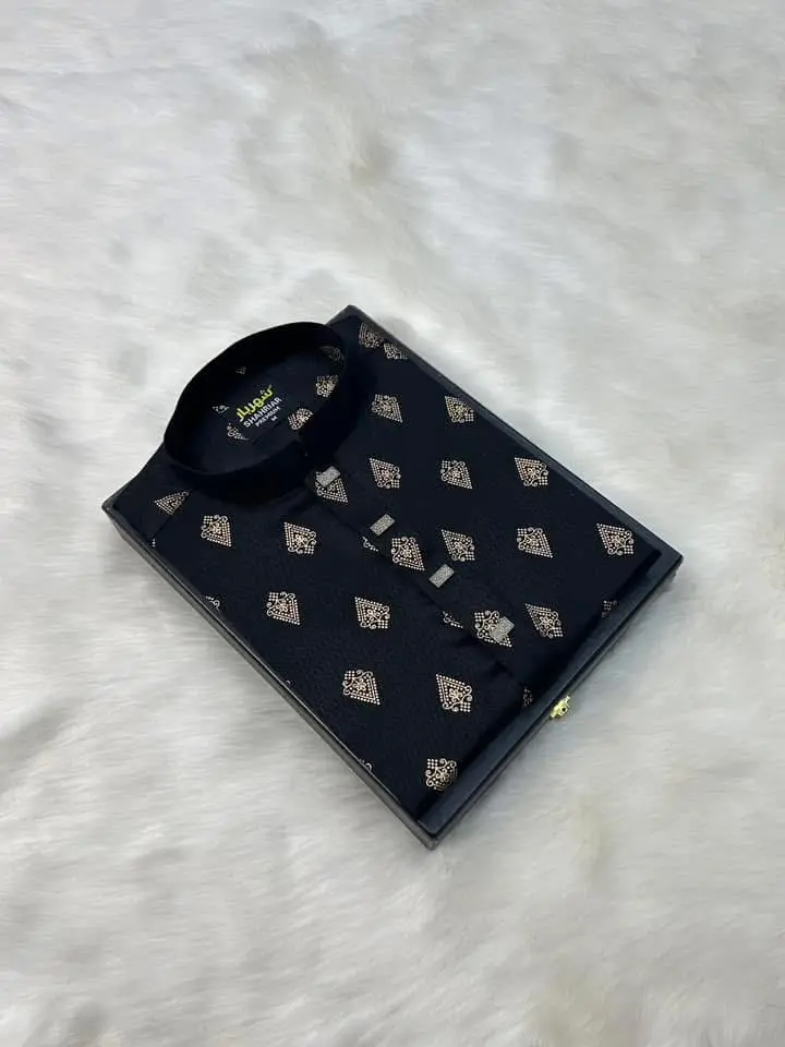 Picture of The semilong designs super cotton fabric Panjabi