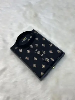 Picture of The semilong designs super cotton fabric Panjabi