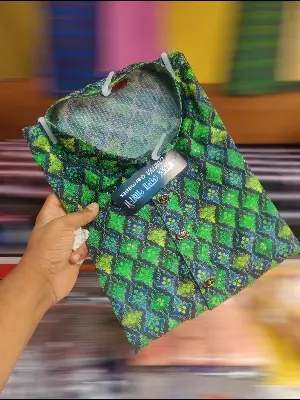 Picture of Indian Premium cotton solid colour design panjabi for mens