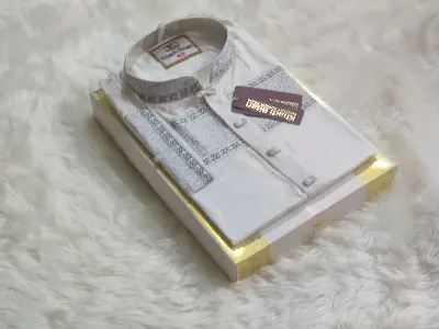 Picture of New  semilong designs super cotton fabric Panjabi