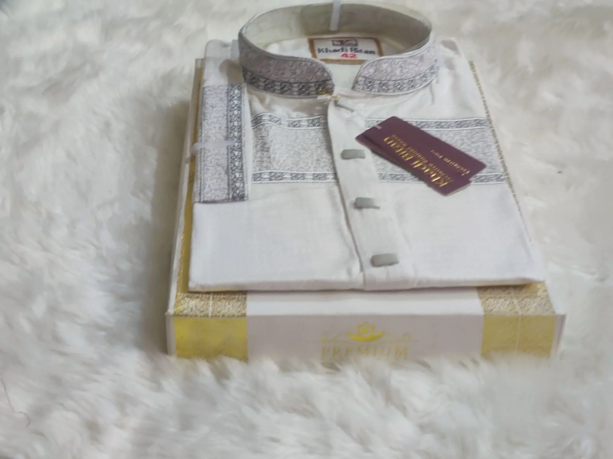 Picture of New  semilong designs super cotton fabric Panjabi