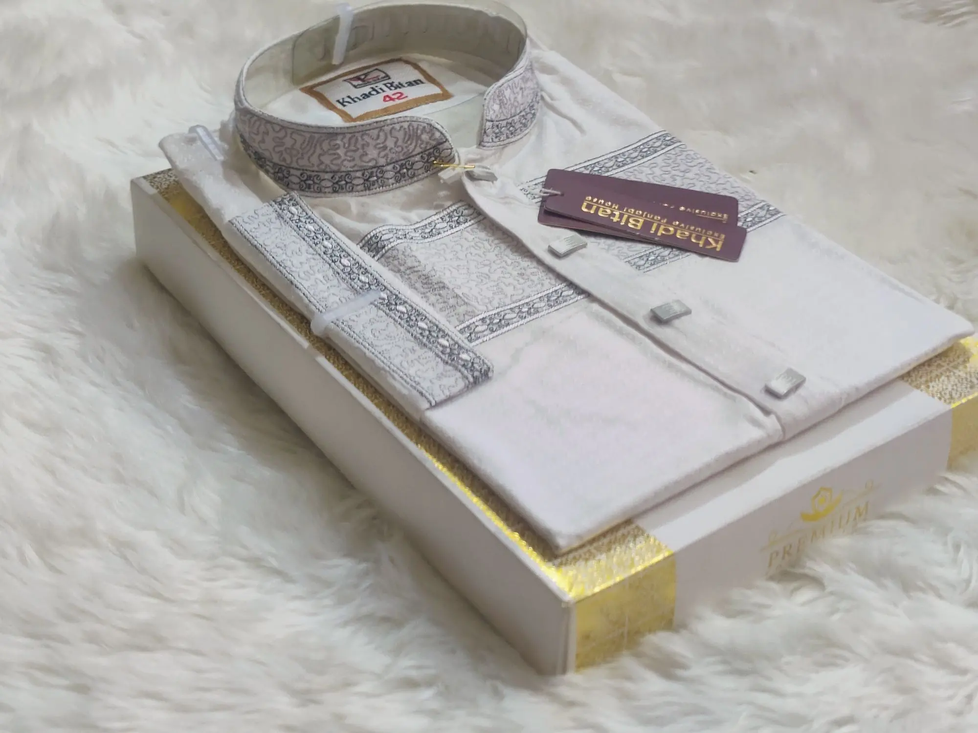 Picture of New  semilong designs super cotton fabric Panjabi