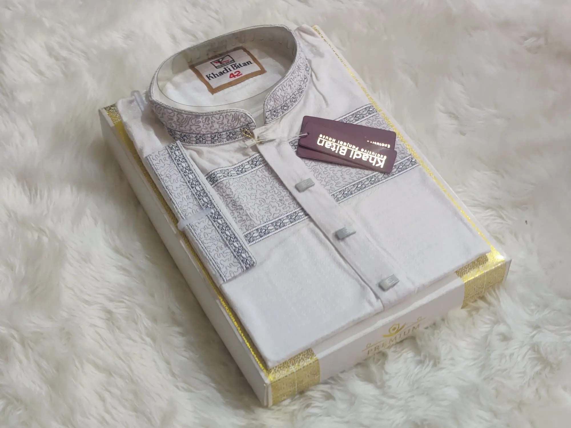 Picture of New  semilong designs super cotton fabric Panjabi