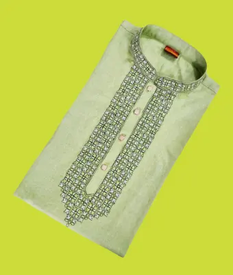 Picture of Mens new luxury design  semilong panjabi