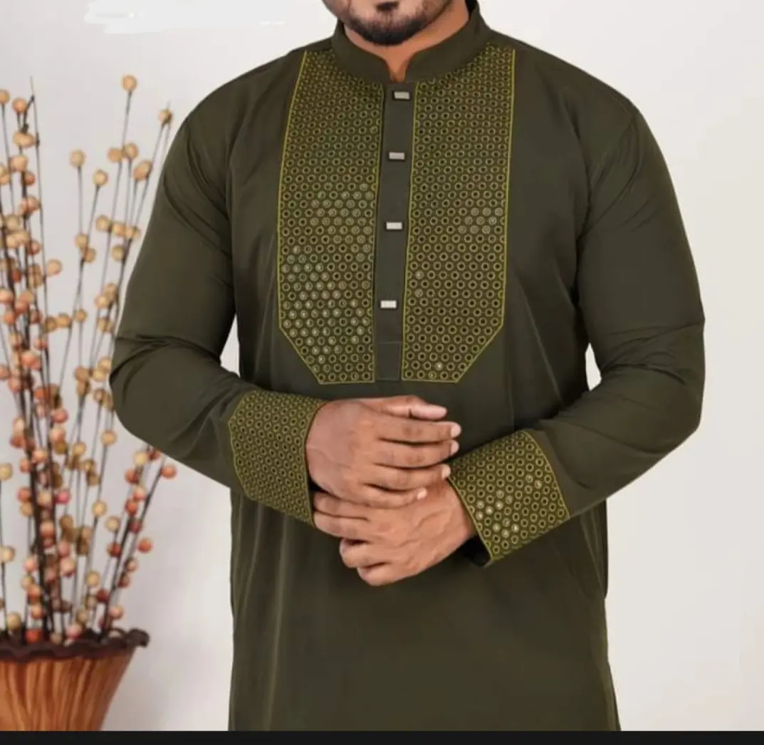 Picture of Mens Semilong Panjabi New Panjabi For Men New Design Panjabi In 2024 - কাপল ড্রেস শাড়ি