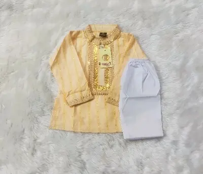 Picture of New design baby panjabi  kids pest colour  new design panjabi