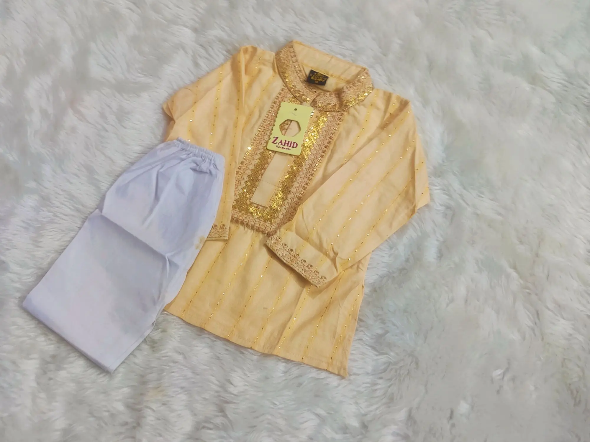 Picture of New design baby panjabi  kids pest colour  new design panjabi