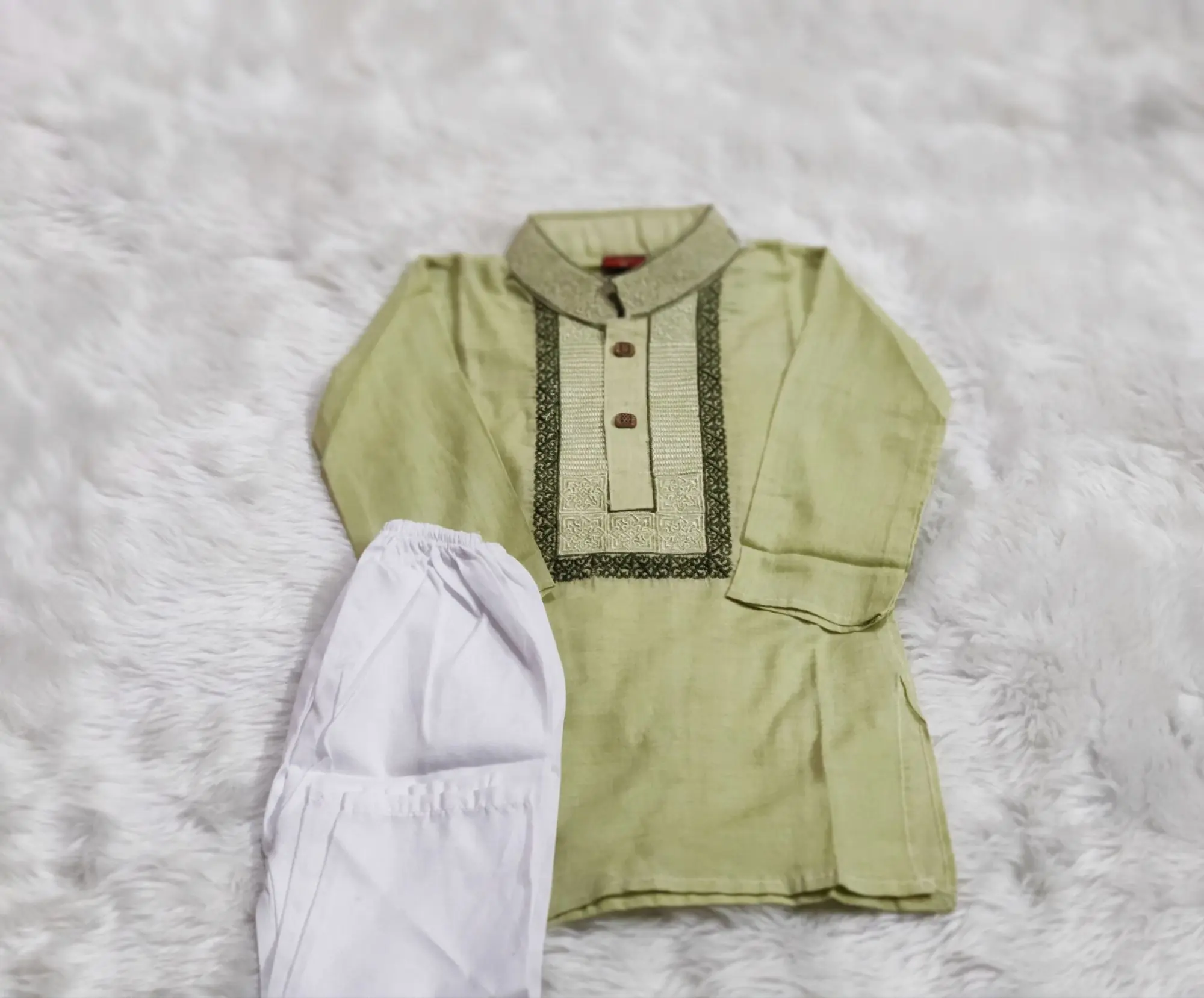 Picture of New design baby panjabi  kids pest colour  new design panjabi