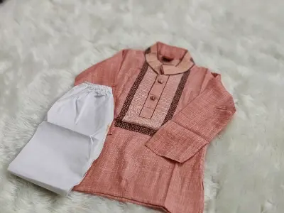 Picture of New design baby panjabi  kids pest colour  new design panjabi