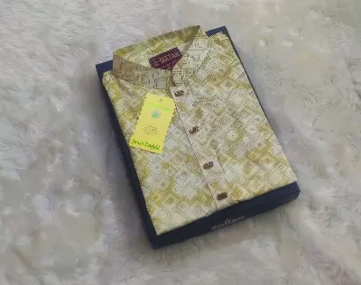 Picture of Eid special printed semilong fashionable panjabi for men - Panjabi