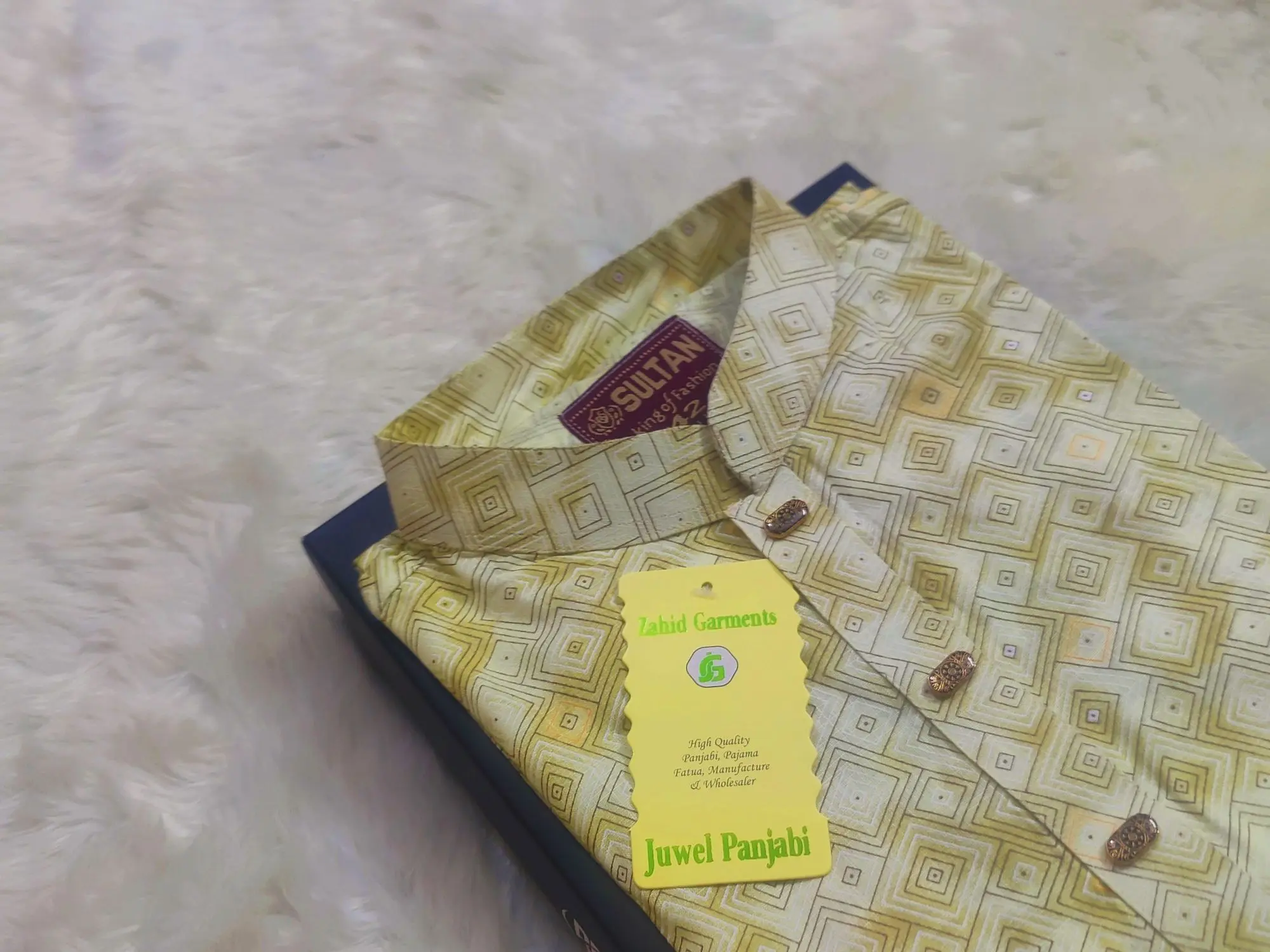 Picture of Eid special printed semilong fashionable panjabi for men - Panjabi