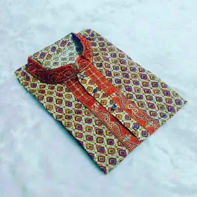 Picture of Pakiza print eid special cotton febric semilong panjabi