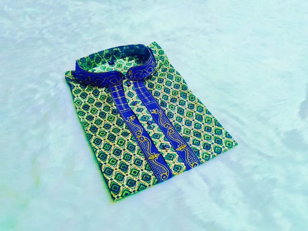 Picture of Pakiza print eid special cotton febric semilong panjabi