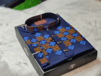 Picture of Mens New Design Premium Cotton Febric Semilong Fashionable Eid Special Panjabi Collection - Panjabi