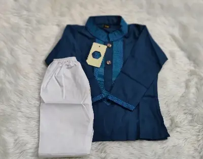 Picture of Eid special new bron baby panjabi set White colour baby panjabi