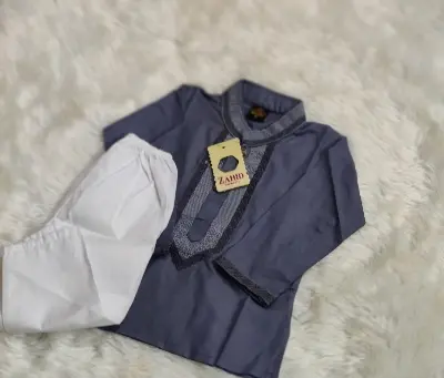 Picture of Eid special new bron baby panjabi set White colour baby panjabi