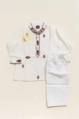 Picture of Trendsetter -Kids panjabi set/baby fasionable panjabi set, soft cotton white colour baby panjabi/eid ul ajha special panjabi- Inventive Choice