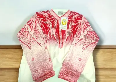 Picture of Understated -Craftsmanship and Trendy -Mens new Boisakh  special Digital print semilong mens for panjabi 2025- Progressively Better