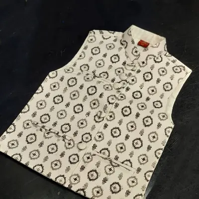 Picture of Mens Indian white colour winter spcial  Bap betar matching  kuti