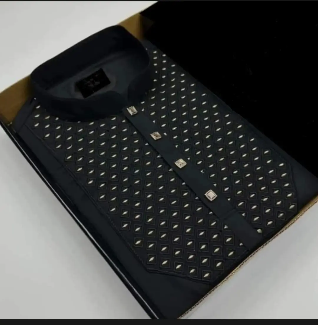 Picture of Super duper viral semilong eid spcial solid colour mens premium panjabi (stich febric)