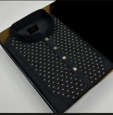 Picture of Super duper viral semilong eid spcial solid colour mens premium panjabi (stich febric)