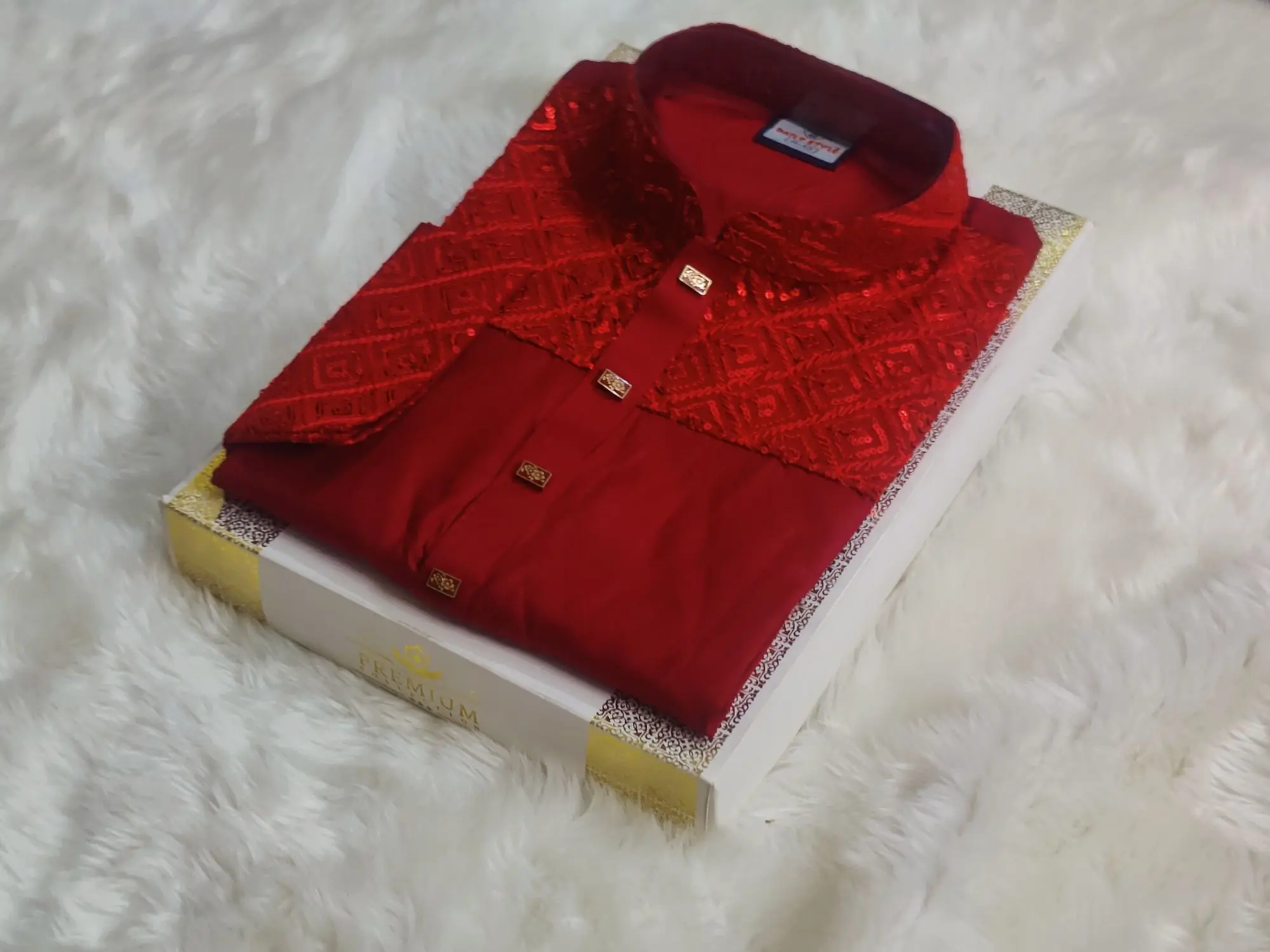 Picture of Eid spcial mens New design semilong panjabi