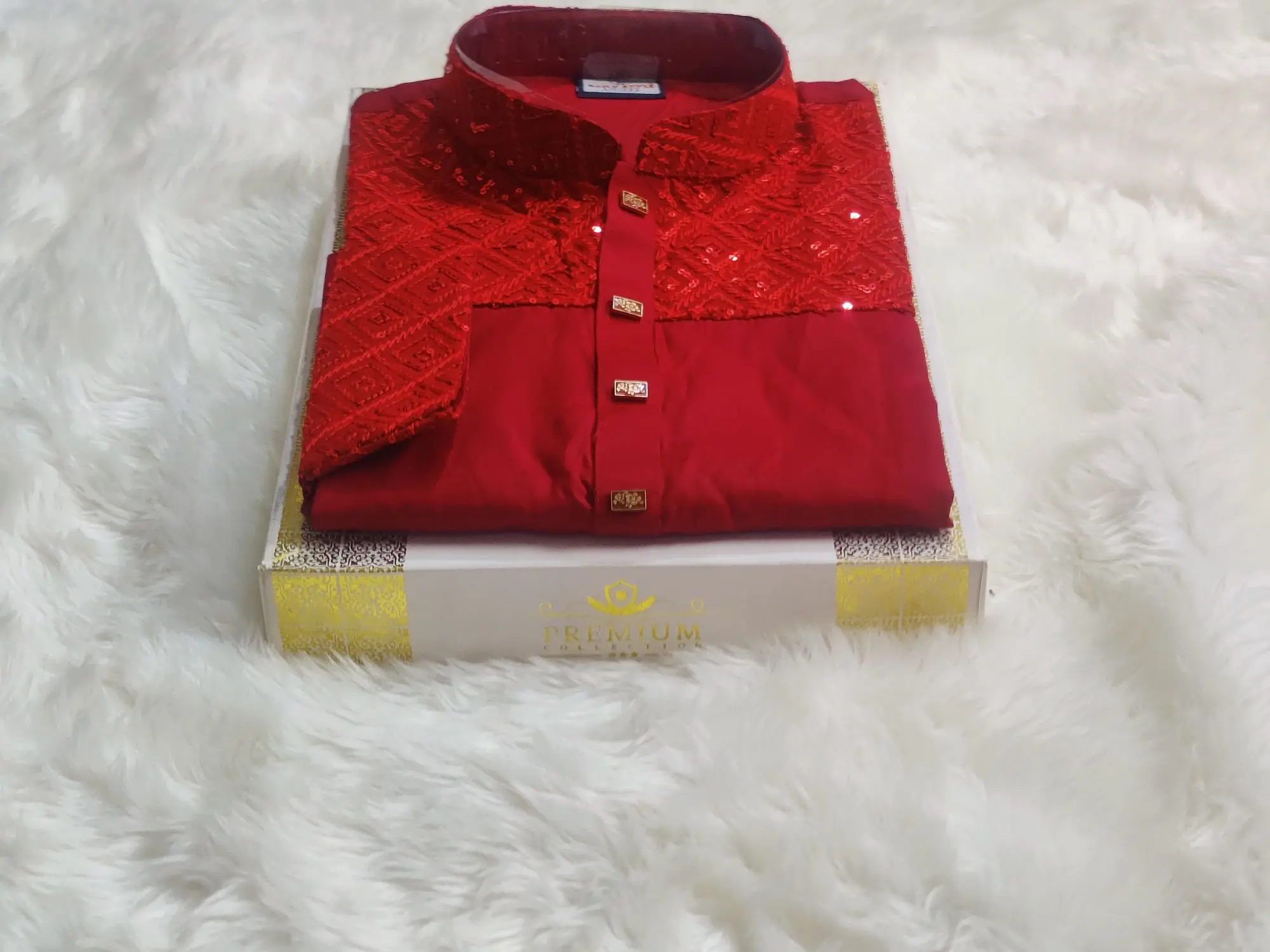 Picture of Eid spcial mens New design semilong panjabi