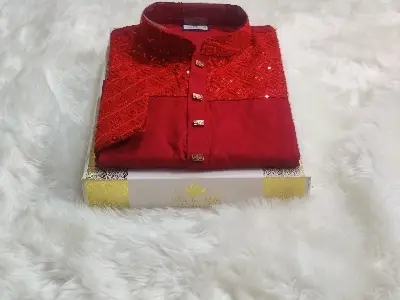 Picture of Eid spcial mens New design semilong panjabi