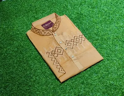 Picture of summer special suti kaporer rongin panjabi eid special cuttings  febric panjabi