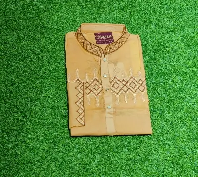 Picture of summer special suti kaporer rongin panjabi eid special cuttings  febric panjabi