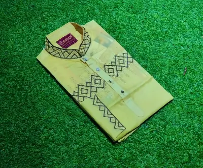 Picture of summer special suti kaporer rongin panjabi eid special cuttings  febric panjabi