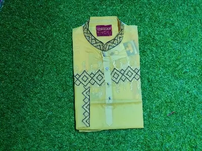 Picture of summer special suti kaporer rongin panjabi eid special cuttings  febric panjabi