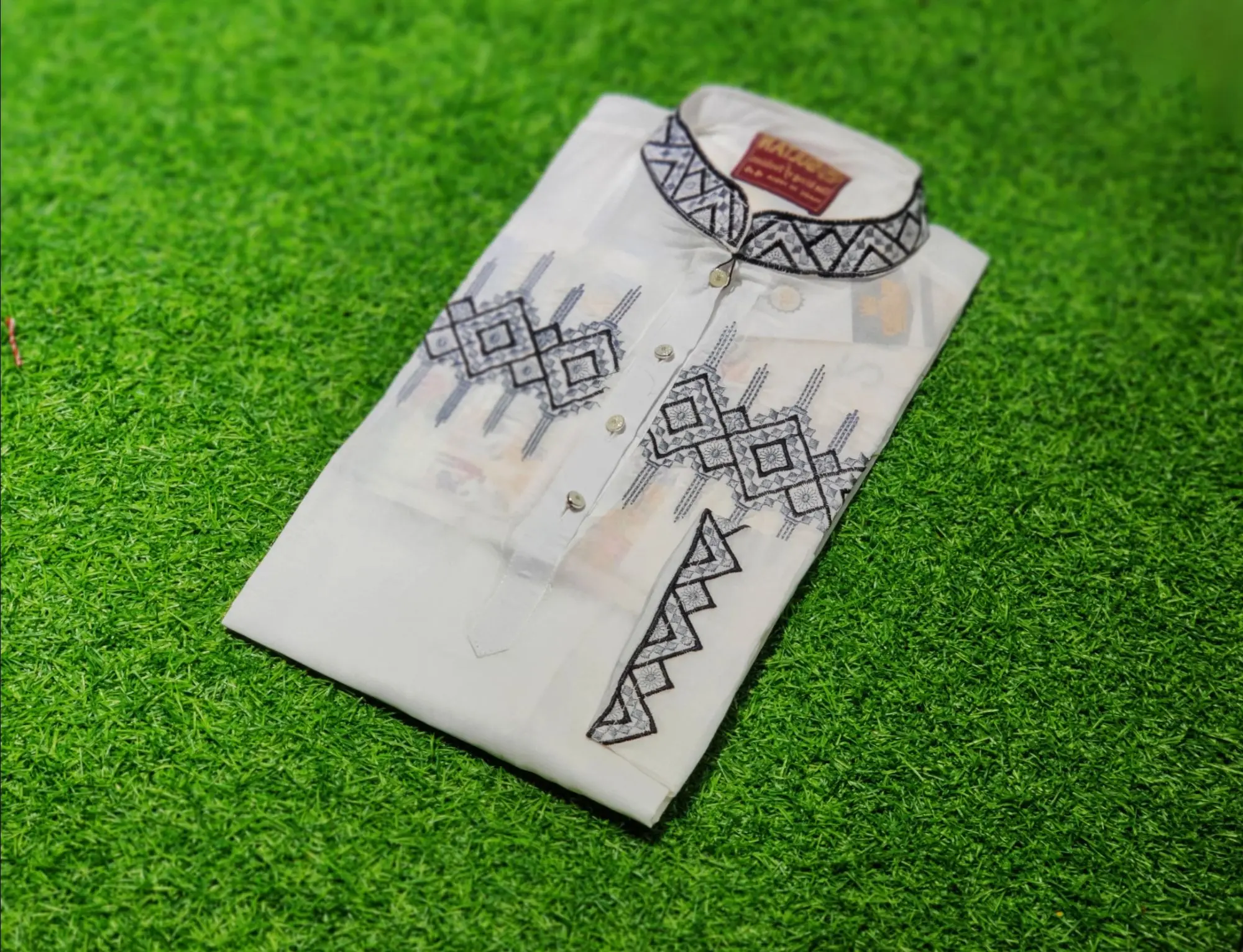 Picture of summer special suti kaporer rongin panjabi eid special cuttings  febric panjabi