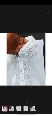 Picture of Online hit design mens cotton semilong eid special ambrodary work panjabi