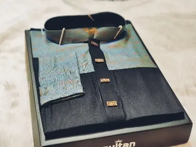 Picture of Mens premium Hand and chest contrast high quality panjabi